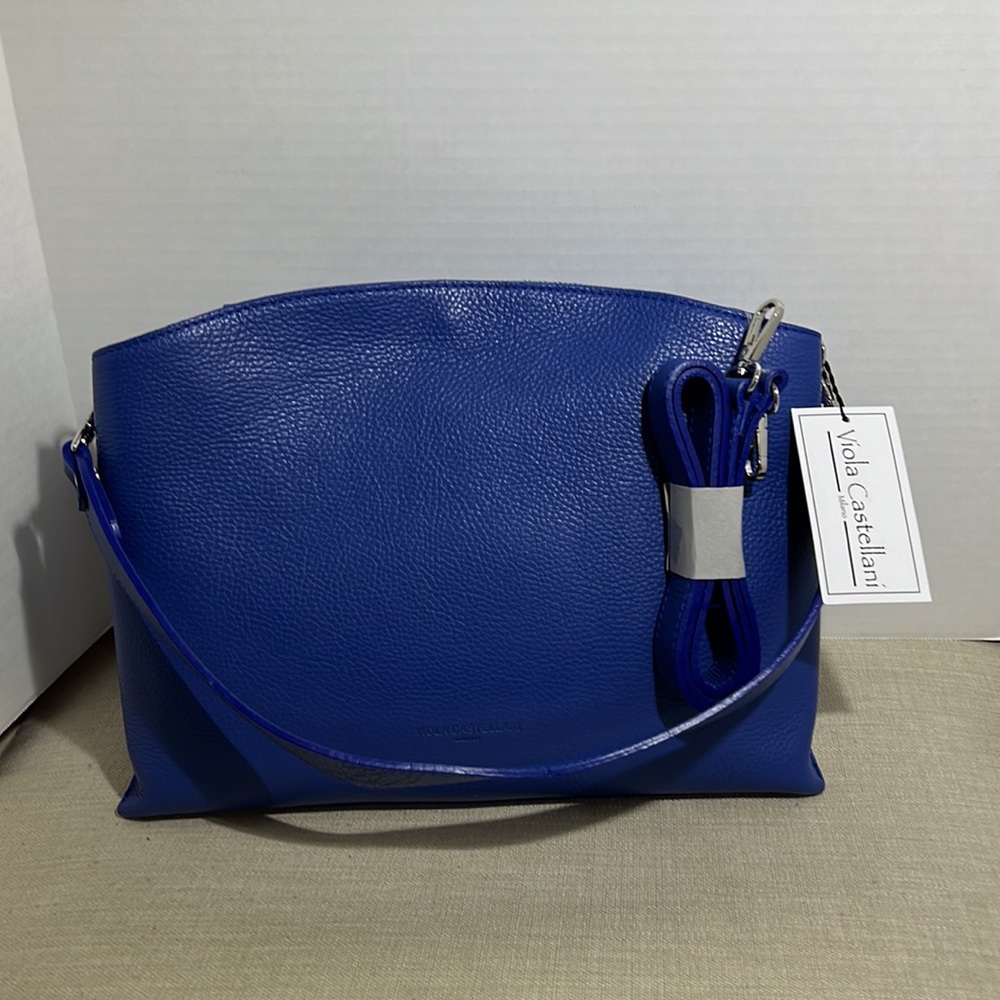 NWT Viola Castellani Pebble Italian Satchel